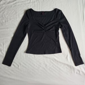 Elegant Black Long Sleeve Blouse